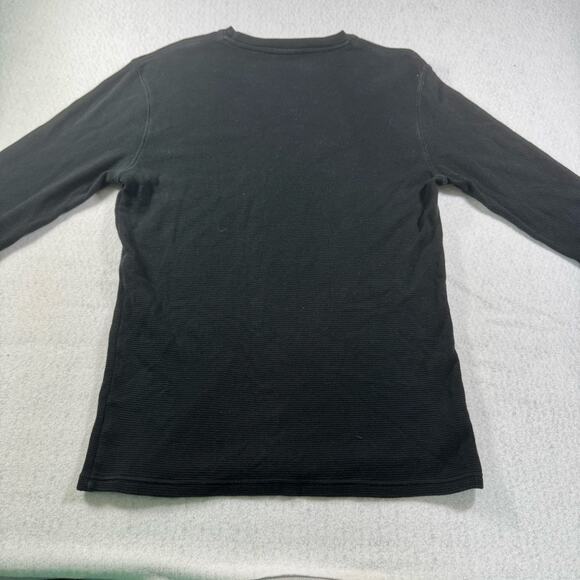 Polo Ralph Lauren Sleepwear Small Black with Red Pony Thermal Waffle Knit L/S - Picture 10 of 12